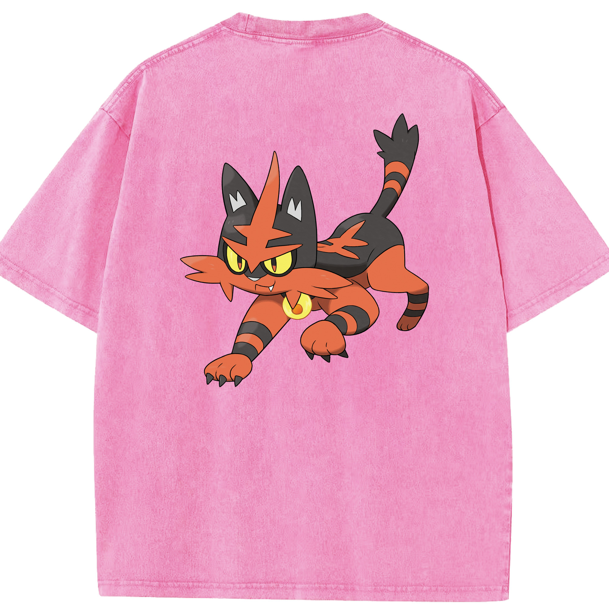 （画像用） ポケットモンスター Pokémon 綿100% ヴィンテージ風 半袖Tシャツ（背面プリント）